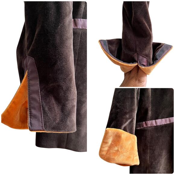 Vintage J Peterman Velvet Button Longline Blazer Size 4 Relaxed Fit Holiday - Picture 5 of 13